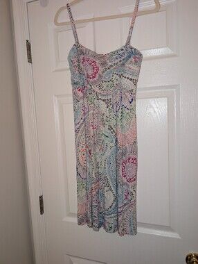 Soma Paisley Print Sundress in Multicolor Removable Straps